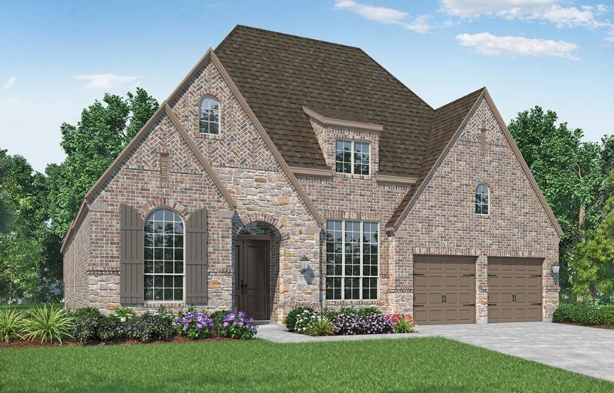 New Home Plan 216 by Highland Homes - Elevation D - Elyson Community, Katy Texas.