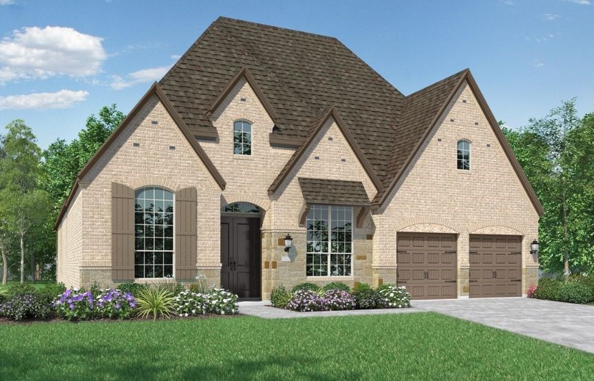 New Home Plan 216 by Highland Homes - Elevation E - Elyson Community, Katy Texas.
