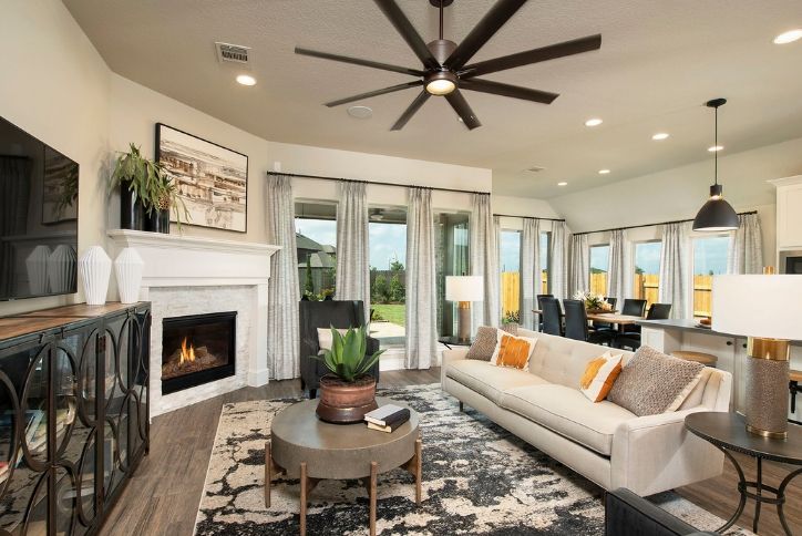 Perry Homes model living room