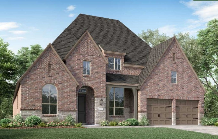 Highland Homes New Home Plan 213 Elevation D in Elyson Katy, TX