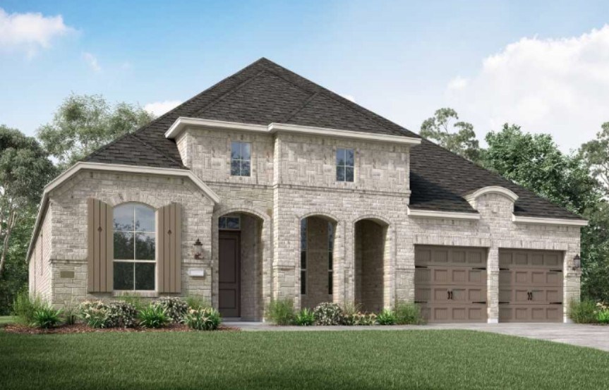 Highland Homes New Home Plan 213 Elevation L in Elyson Katy, TX