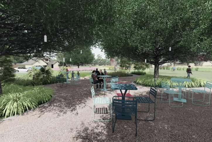 Rendering of shade areas in Timber Grove Park