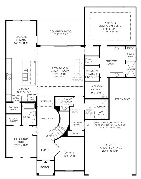 Toll Brothers 60 Lansing, 1St Floor FP Options