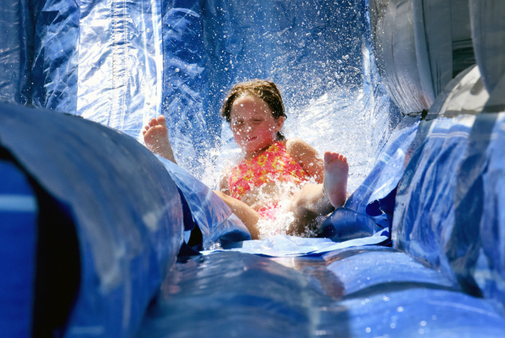 Residents splashing at Back to Cool Event