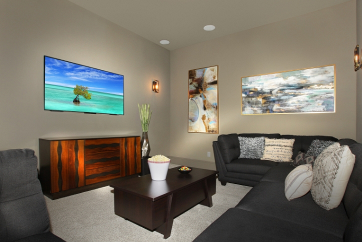 Drees model home media room