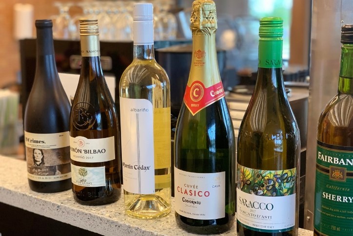 Selection of Elyson Cafe wines.