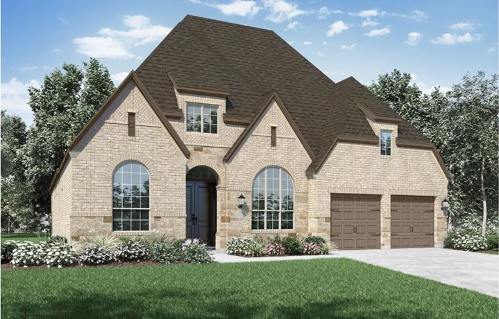 New Home Plan 215 by Highland Homes - Elevation D - Elyson Community, Katy Texas.