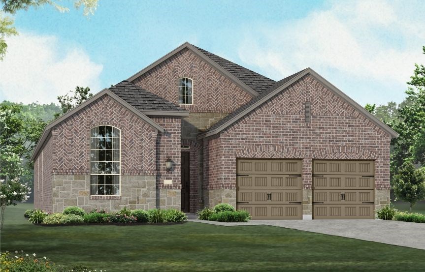 New Home Plan 550 by Highland Homes - Elevation A - Elyson Community, Katy Texas.