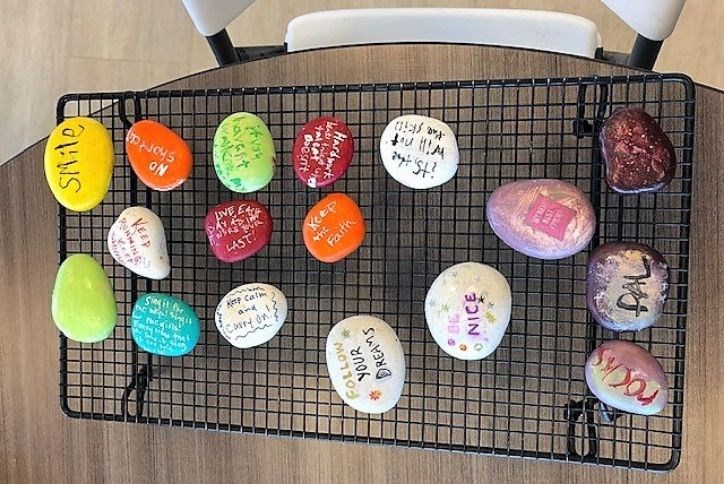 painted rock project by Elyson Teen Club