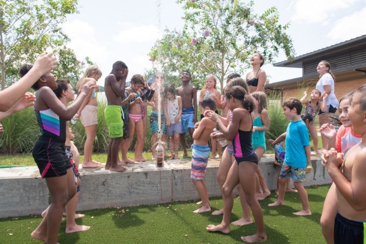 Kids playing at Back to Cool event