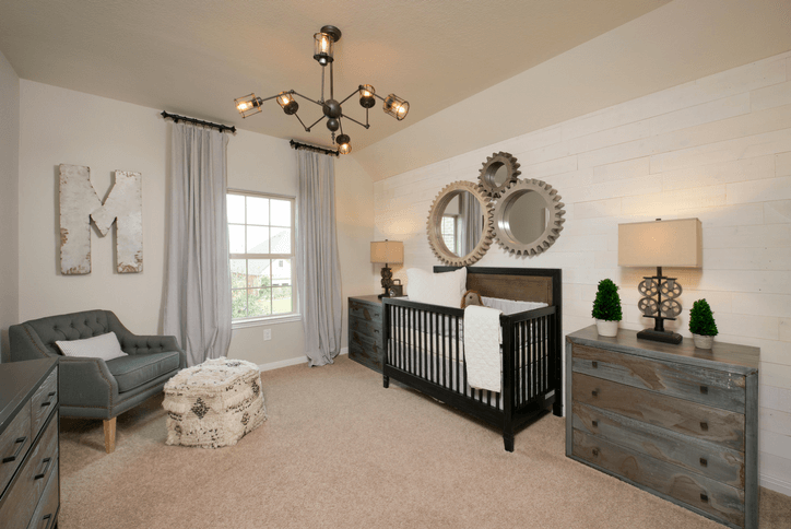 Lighting for Gender Neutral Nursery | Pulte Homes model home in Elyson Katy, TX