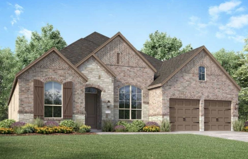 Highland Homes New Home Plan 213 Elevation A in Elyson Katy, TX