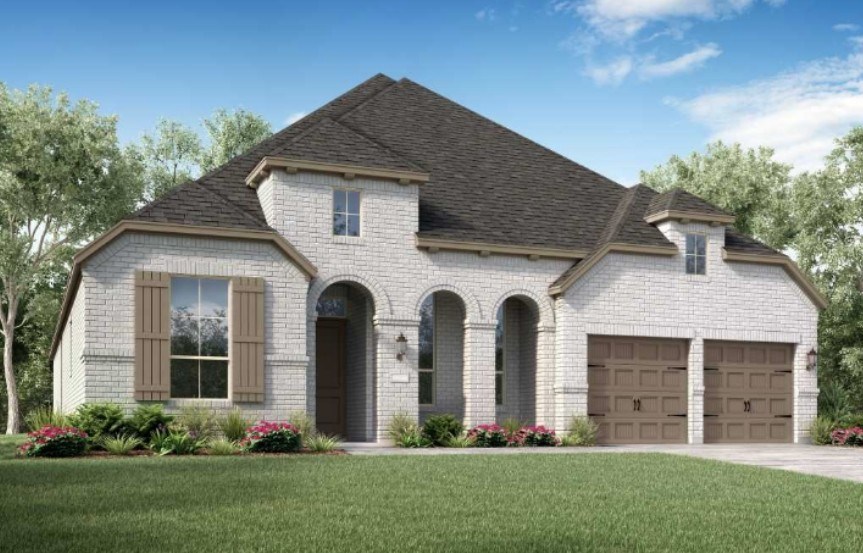 Highland Homes New Home Plan 213 Elevation B in Elyson Katy, TX