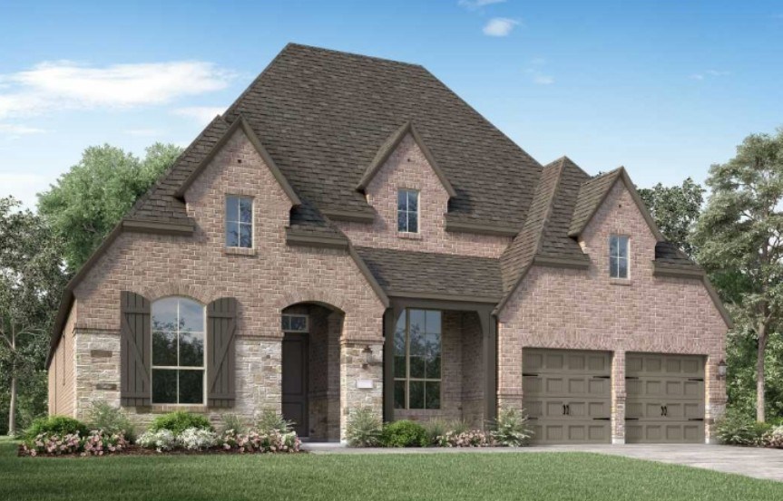 Highland Homes New Home Plan 213 Elevation E in Elyson Katy, TX