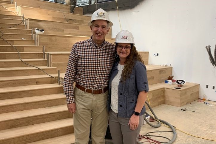 Peter McElwain, Namesake of Elyson's New Elementary School with school principal Euberta Lucas