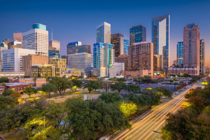 Skyline of Houston Texas.