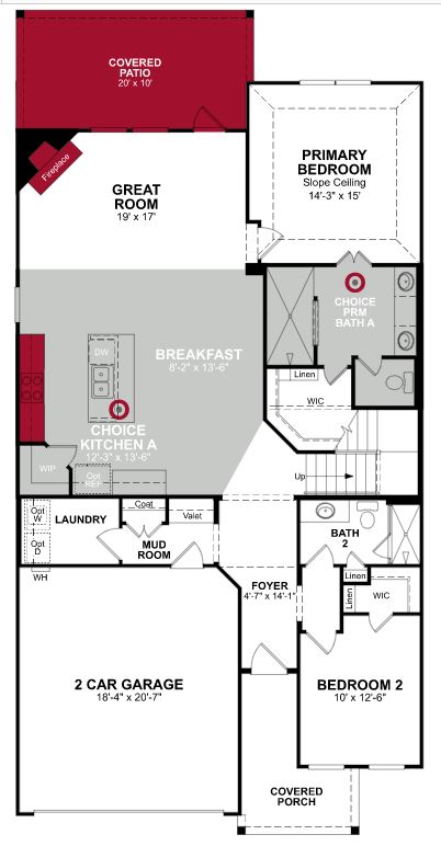 Beazer Messina Floor plan with options.JPG