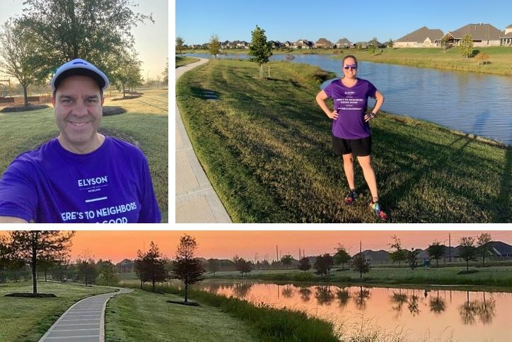 Collage of residents participating in Alzheimer's walk.