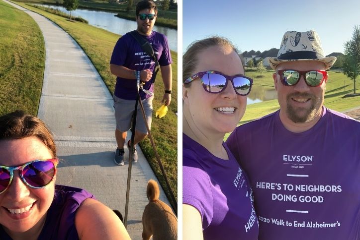 Residents participating on Alzheimer walk