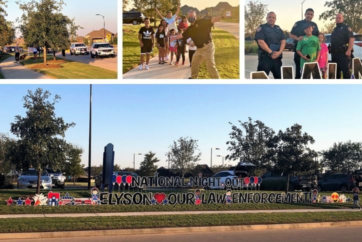 Collage of images from National Night Out