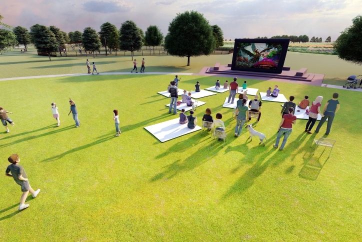 Rendering of Elyson Commons Great Lawn