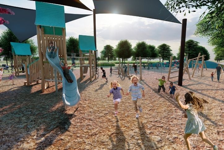 Rendering of Elyson Commons Trailblazer Park