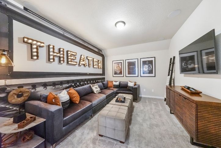 Chesmar Homes Medina Media Room in Elyson Community