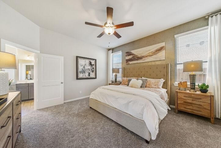 Chesmar San Francisco model home primary bedroom