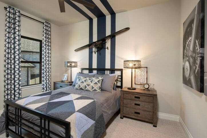 Perry Homes model home secondary bedroom