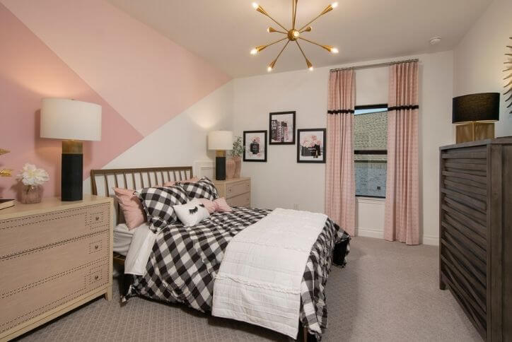 Perry Homes model home secondary bedroom