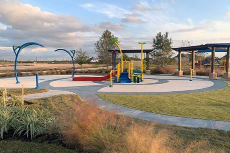Splash pad amenity at Elyson