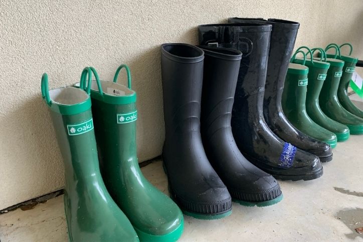 Magnolia Prep Academy rainy day outdoors boots