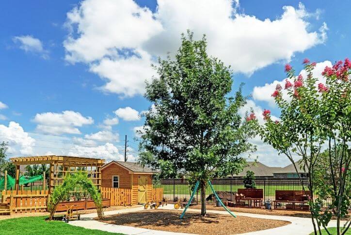 Backyard space at Magnolia Prep Academy in Elyson