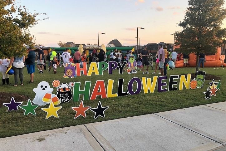 Happy Halloween Sign at Elyson House