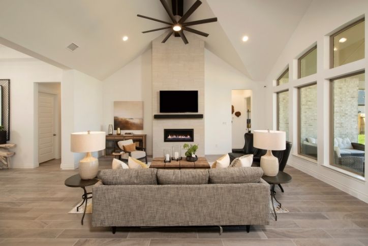 Living Room by Perry Homes in Elyson Community