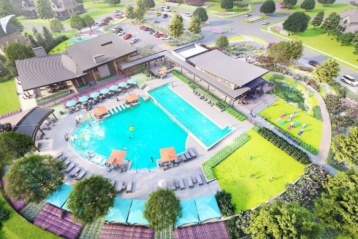 Lakeside Landing Aerial Rendering of Pool,  will open in 2023