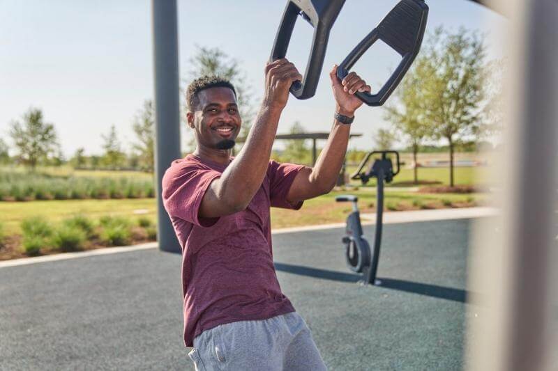 Man working out at Elyson Commons Elyson Katy, TX