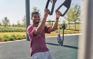 Man working out at Elyson Commons Elyson Katy, TX