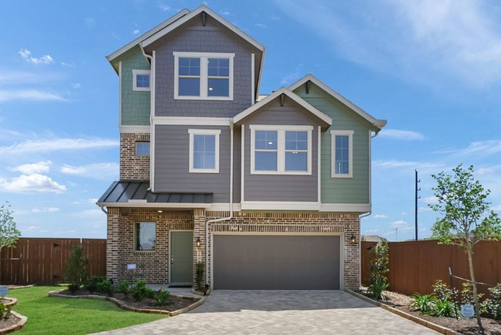 The Hawkins Exterior by Chesmar Homes in Elyson community, Katy, Texas