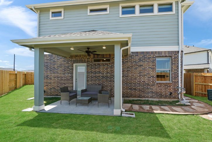 The Storybrooke Patio by Chesmar Homes in Elyson community, Katy, Texas