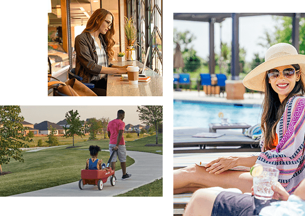 Grid of Elyson lifestyle images Katy, TX