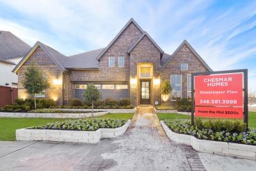 Sweetwater model home by Chesmar Homes in Elyson Community Katy, Texas