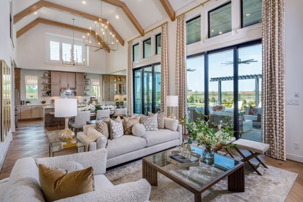 Model home interior by Highland Homes within Elyson community in Katy, Texas