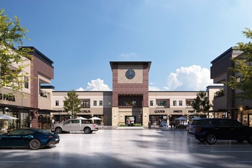 Restaurants and shops at Elyson Town Center, a popular dining and retail destination in Katy, TX.